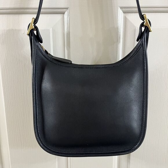 Vintage Coach Janice Legacy Bag 9950 Black Leather Crossbody Shoulder Bag - Picture 7 of 16